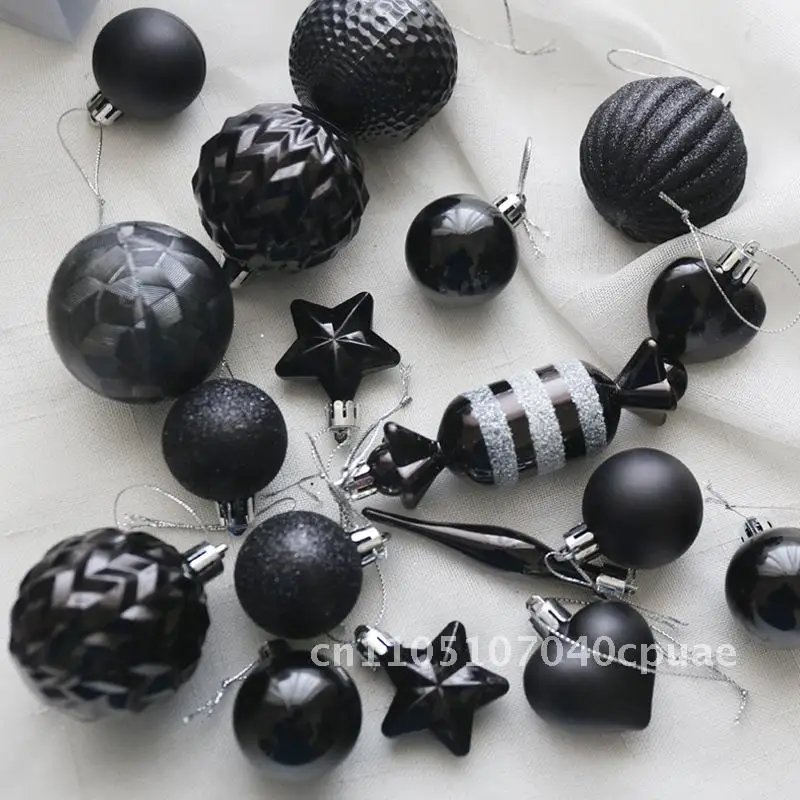 

Black Christmas Ball Special-shaped Ball Powder Candy Onion Ball Christmas Tree Decorations Hanging Ornaments