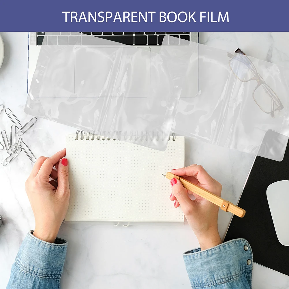 

4Pcs A5 Transparent Book Cover Protective Film Anti-Scratch Textbook Clear Plastic Sleeve for Students Book Cover