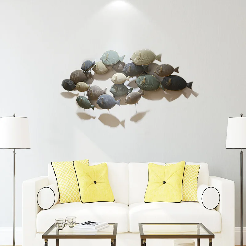 Mediterranean style wall decoration children's room creative soft decoration wrought iron wall decoration wall pendant