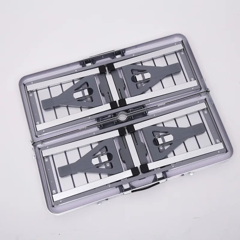 アウトドアキャンプ折りたたみテーブルと椅子 1 テーブル 4 椅子アルミニウム合金接続シンプルなポータブル折りたたみピクニックテーブル