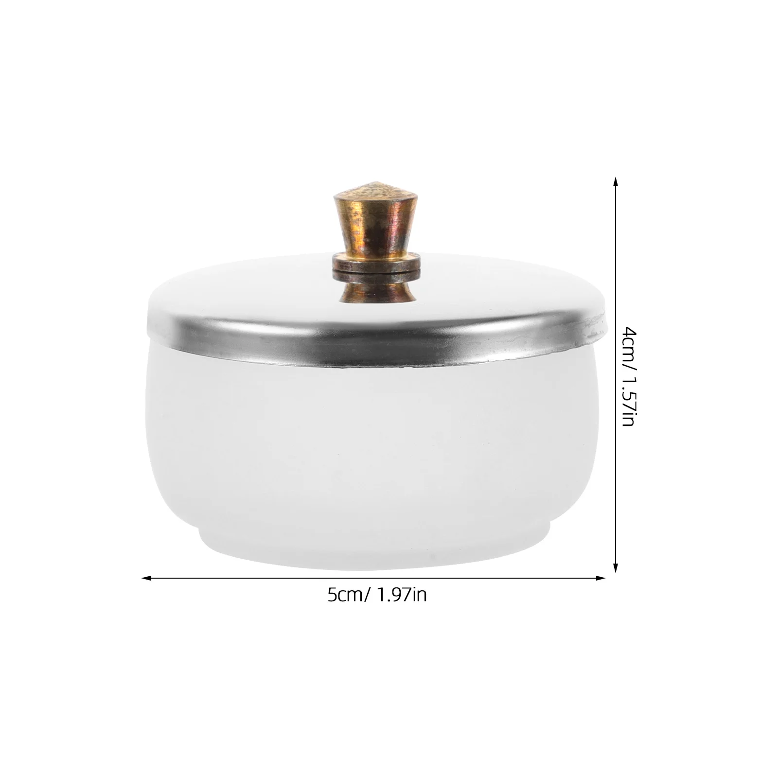 Taza de Alcohol de vidrio, cuenco líquido redondo mate de 2 pulgadas, tapa de acero inoxidable para decoración de uñas, plato Dappen, herramientas de manicura, cuidado de uñas