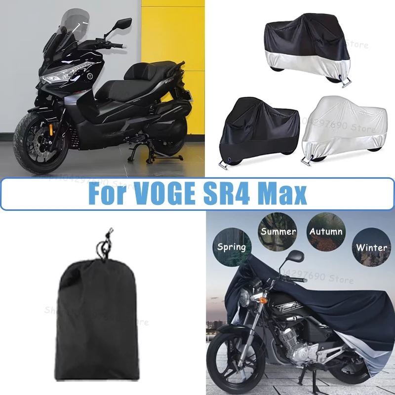 210D Oxford Motorcycle Cover Waterproof All Season UV Protection For VOGE SR4 Max Anti-Tear Windproof Motorbike Cover