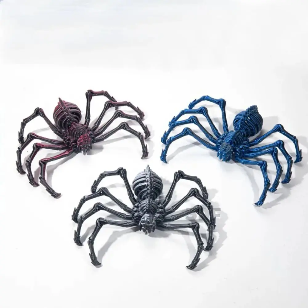 Creative Plastic 3D Joint Movable Spider 5 Colors Movable Spider Desktop Ornaments Home Decor