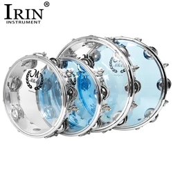 IRIN 8/10 Inch Tambourine Adjustable Tone Hand Held Drum Double Row Jingle Drum Children Music Toys Percussion Instrument