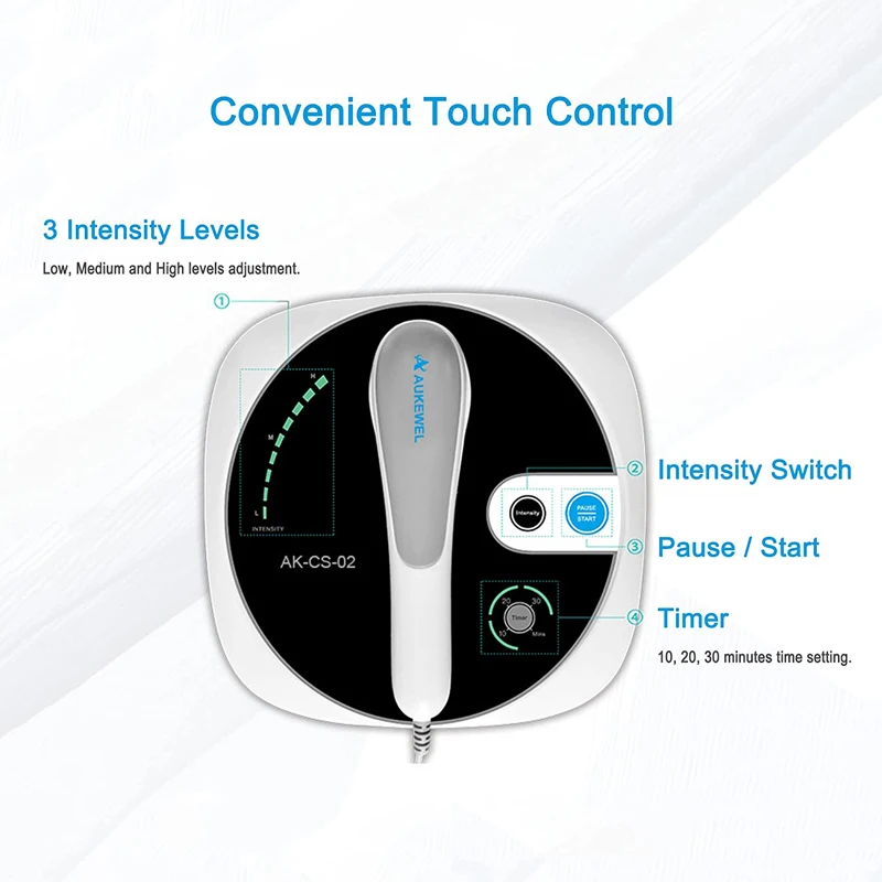 Ultrasonic Therapy Machine for Pain Relief Electric EMS Physiotherapy Muscle Massager 1MHz Intensity Touch Control Personal Care