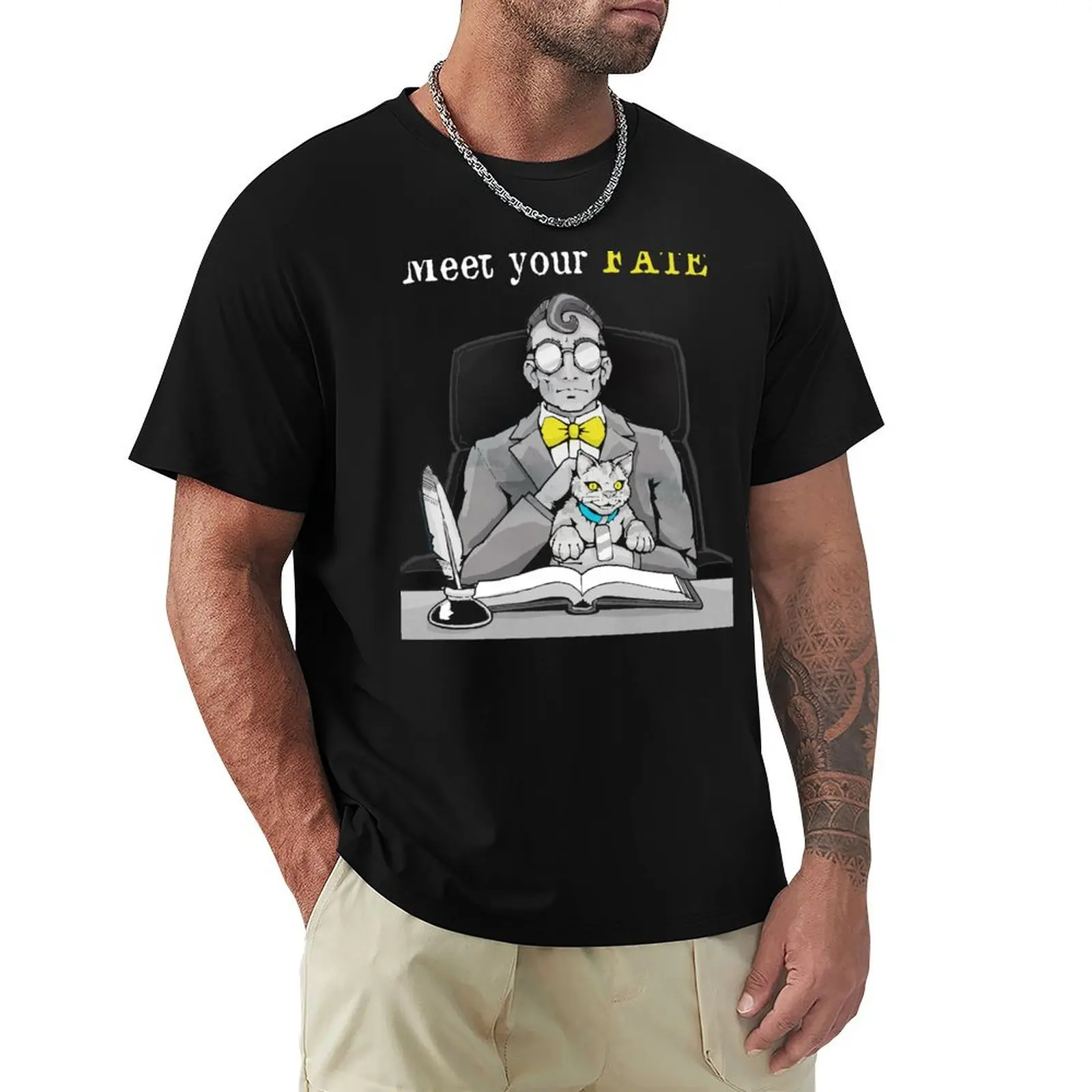 

Meet your Fate (Death and Taxes) T-Shirt street wear valentines clothes vintage mens workout shirts