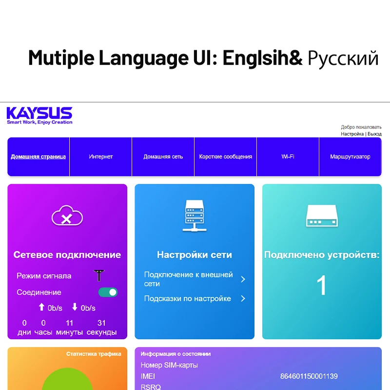 KAYSUS High Speed AX300 WiFi6 4G Router sim card LAN Port 4 Antennas with SIM Card Slot 4G CPE LTE Network 4g sim router