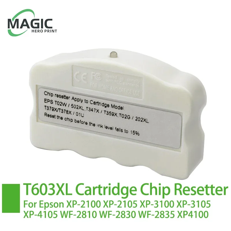 Compatible T603XL Ink Cartridge Chip Resetter  For Epson XP-2100 XP-2105 XP-3100 XP-3105 XP-4105 WF-2810 WF-2830 WF-2835 XP4100