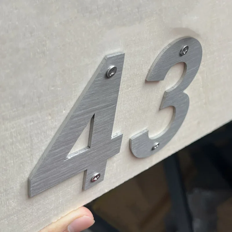 

75 мм из нержавеющей стали, открытый номер дома 0-9, металлические дверные таблички, сад, двор, улица, адресные знаки, дверные номера почтовых ящиков с винтами