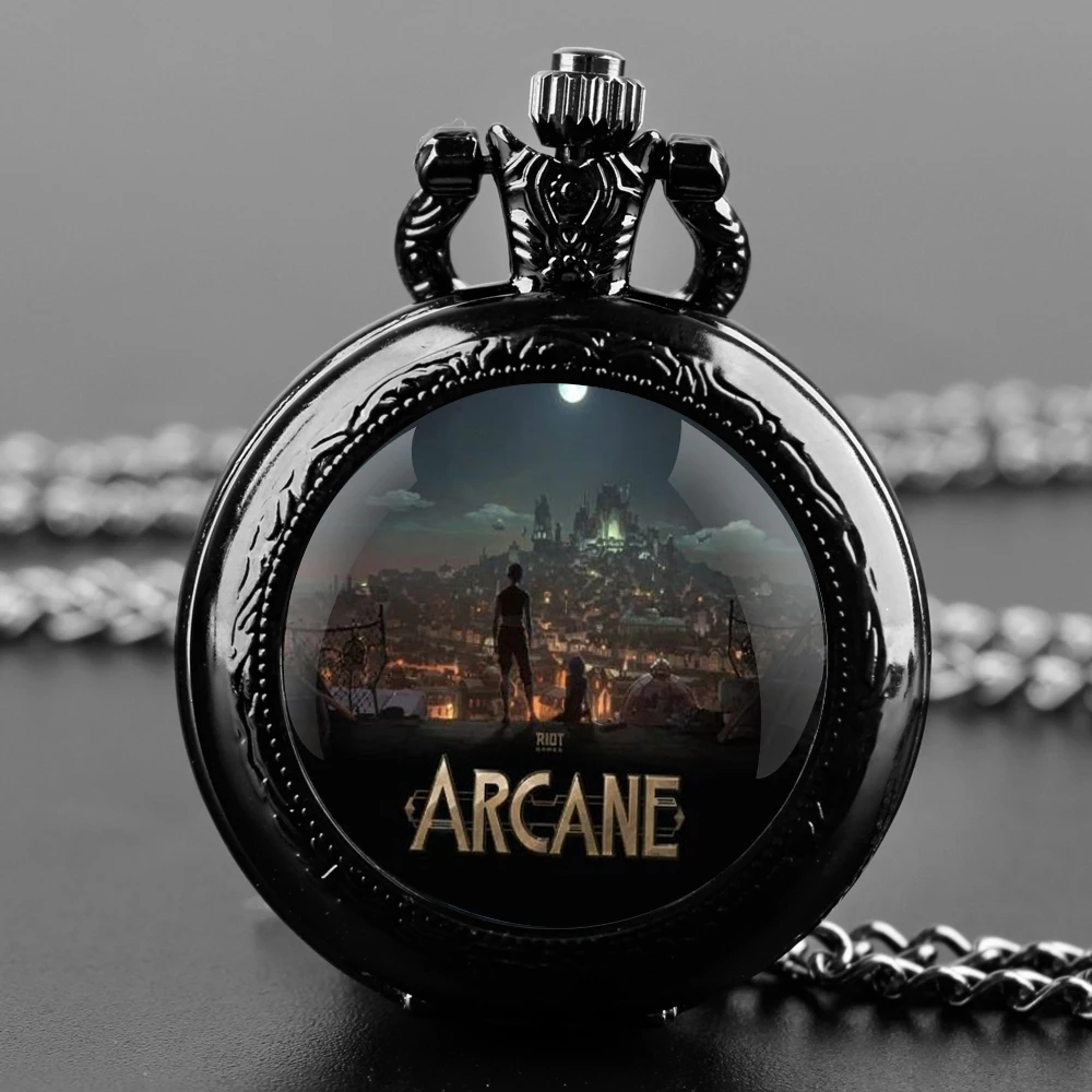 

Arcane Unique Creative Quartz Pocket Watche Necklace Accessory Chain Clock Kids Souvenir Best Gifts For Children Men