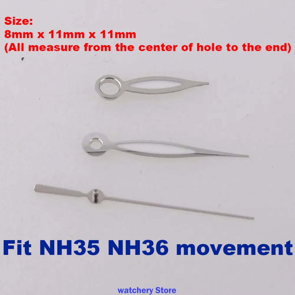 

Silver NH35 Needles Watch Hands Fit NH35 NH36 Automatic Movement Mens Watch Accessories Repair Tool Watch Parts