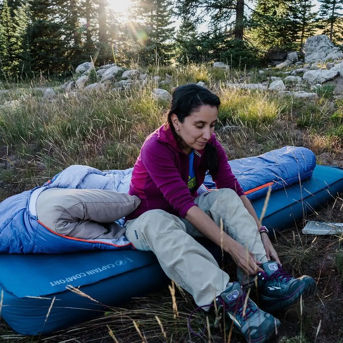 Deluxe Camp Sleeping Pad | Built For All-Weather Comfort With High-Density Foam, A Stretch Top, And Dual Valves For Easy Firmnes