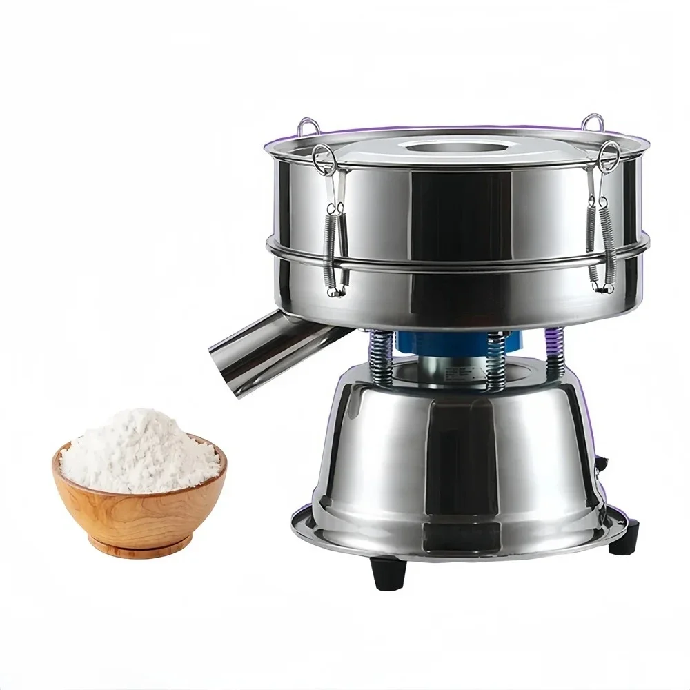 110V/220V 40CM Electric Automatic Sieve Stainless Steel Flour Processing Sifter Screen Vibrating Sifters Machine
