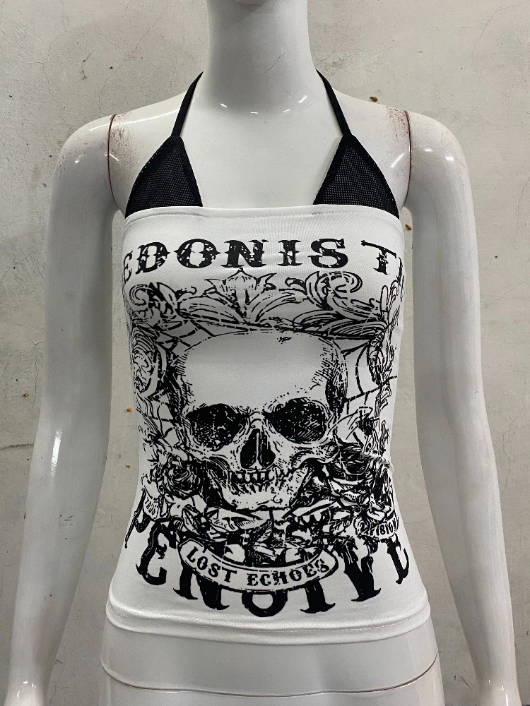 

2025 Summer New Y2K New Digital Printed American Sports Tank Top Strap Fashionable and Slimming