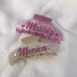 Vintage Custom Words Letters Hair Claws Barrettes Personalized Name Hair Clips for Women Girls Customize Products