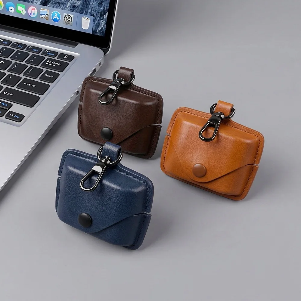 

Solid-Color PU Leather Case for Sony WF-1000XM6 Earbuds A Stylish and Practical Carrying Case