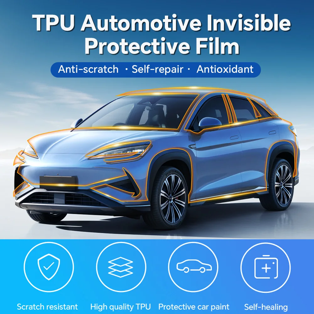 For BYD Sealion 7 EV 2024-2026 TPU Scratch Resistant Car Paint Protection Film Clear Bra Precut PPF Repairable Resistant Sticker