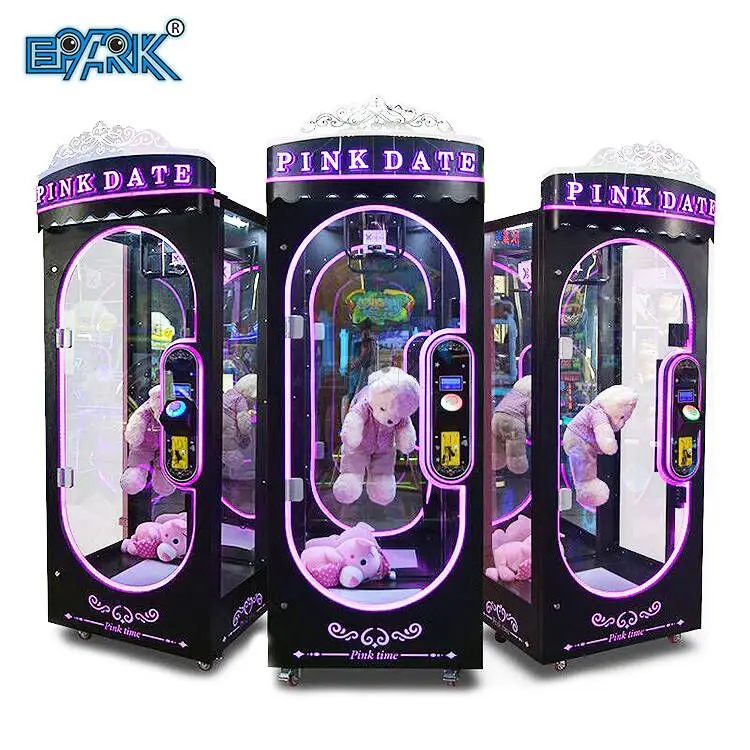 

Coin Operated Smart Automatic Pink Date Cut Prize Machine Gift Game Machine Maquina De Garra Scissors Gift Machine