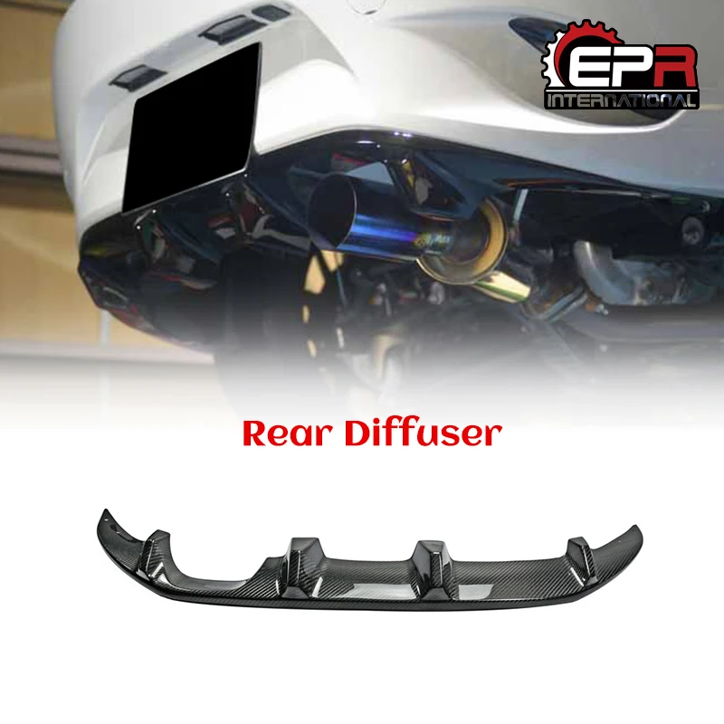 

For Mazda MX5 ND5RC Miata Roadster Carbon Fiber Fuji style Auto Rear Bumper Diffuser Panel Lip Glossy Fibre Body Kit