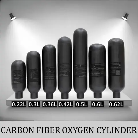 4500PSI 300Bar 30MPA 0.22L/ 0.3L/ 0.36L /0.42L/ 0.5L/ 0.6L /0.62L/ Carbon Fiber Cylinder HPA Tank Diving Scuba Bottle M18*1.5