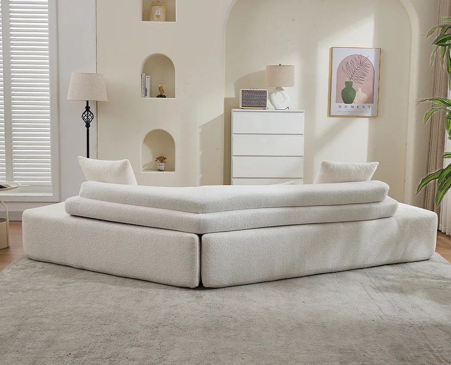 #Minimalist Cloud Convertible Sectional Sofa Modern 4-Seater Modular Set For Apartment & Hotel Use