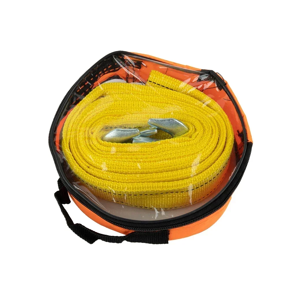 Car Tow Rope Sturdy Car Tow Cable Towing Pull Rope Strap Hooks for Recovery 4 Meter Ensures Efficient Towing Experience