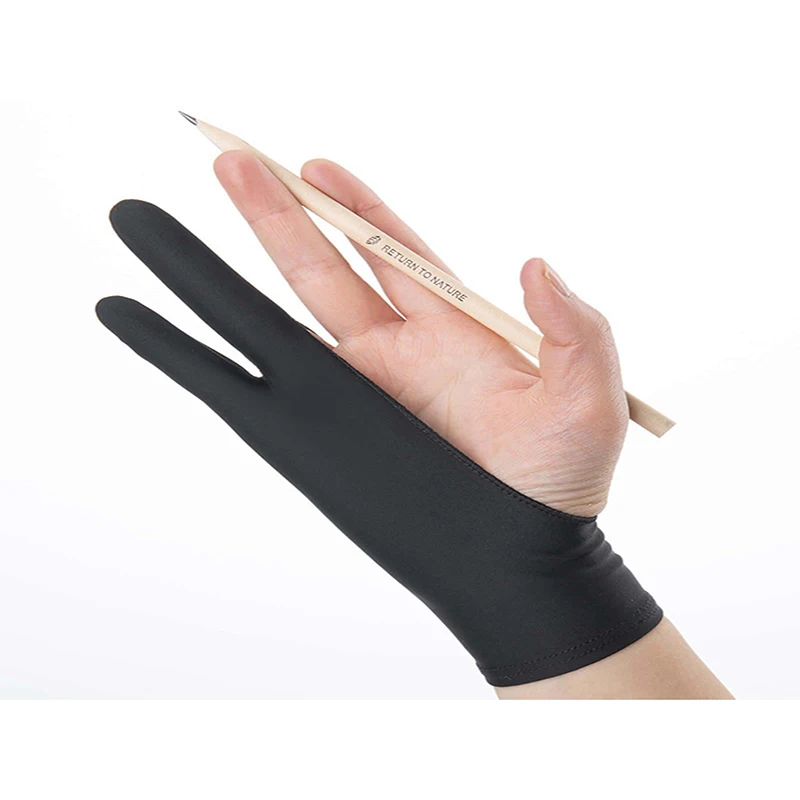 Bview Art Single/Three Layers 2 Finger Anti-mistouch Painting Sketch Gloves Tablet Screen Touch Glove Artist Drawing Write Glove