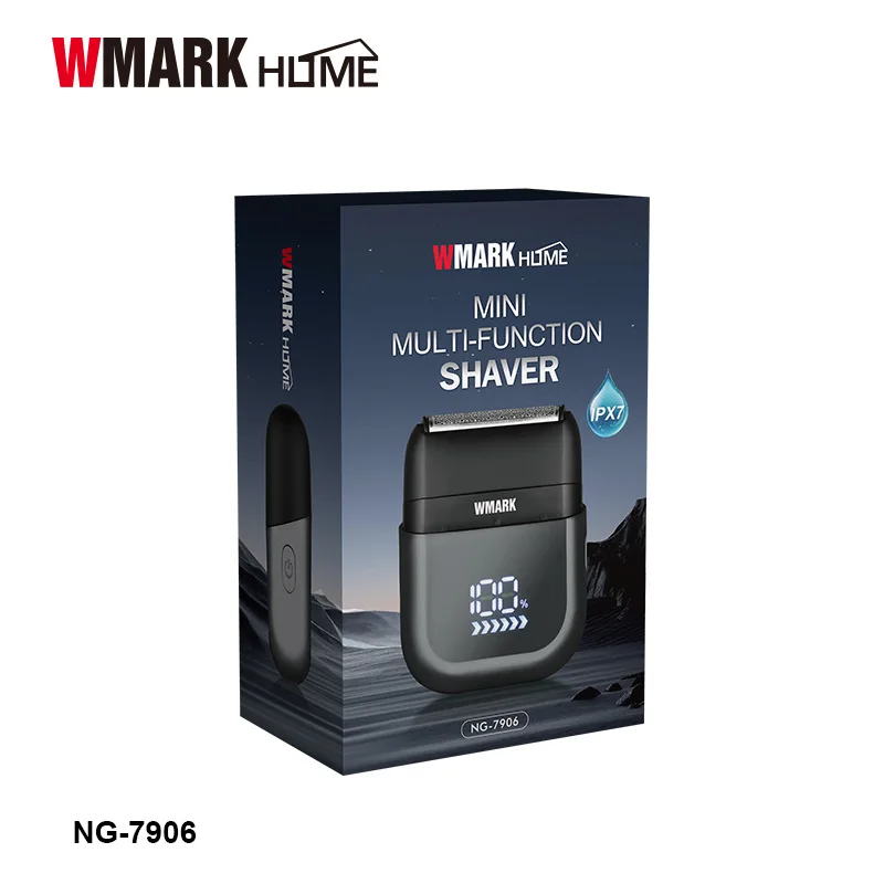 

Новая электрическая мужская бритва WMARK NG-7906, многофункциональная водонепроницаемая бритва IPX7, три сабельных и плавающих режущих головки
