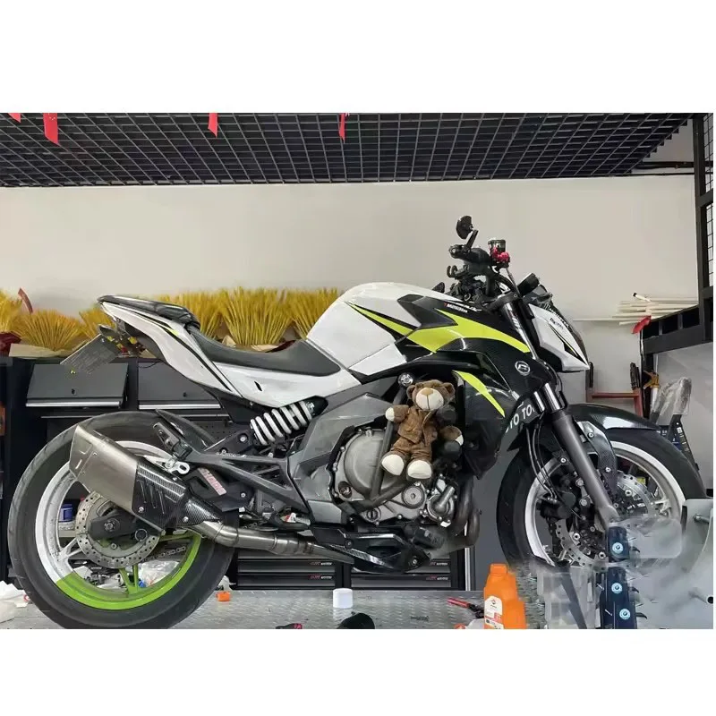 CFmoto NK 400 650 NK400 NK650 エスケープ バイク用 エキゾースト ミッドリンクパイプ 51MM スリップオン ブラック/シルバー/ブルー マフラーチップ付き