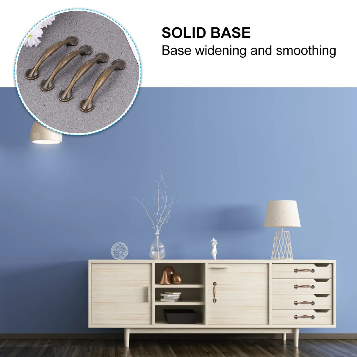 

4 Pcs Wardrobe Door Handle Knob Vintage Black Cabinet Knobs for Cabinets Drawers Handles Single Hole