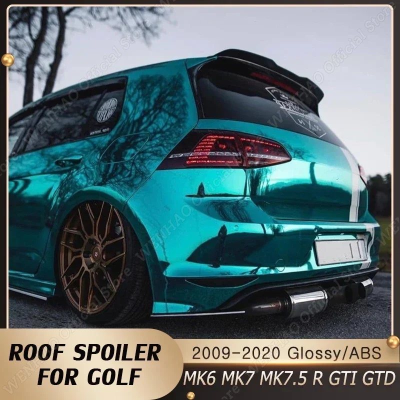 Glossy Black Maxton Style Rear Roof Spoiler Wing For Volkswagen Golf 6 7 7.5 VI VII MK6 MK7 MK7.5 GTI R GTD Durable ABS