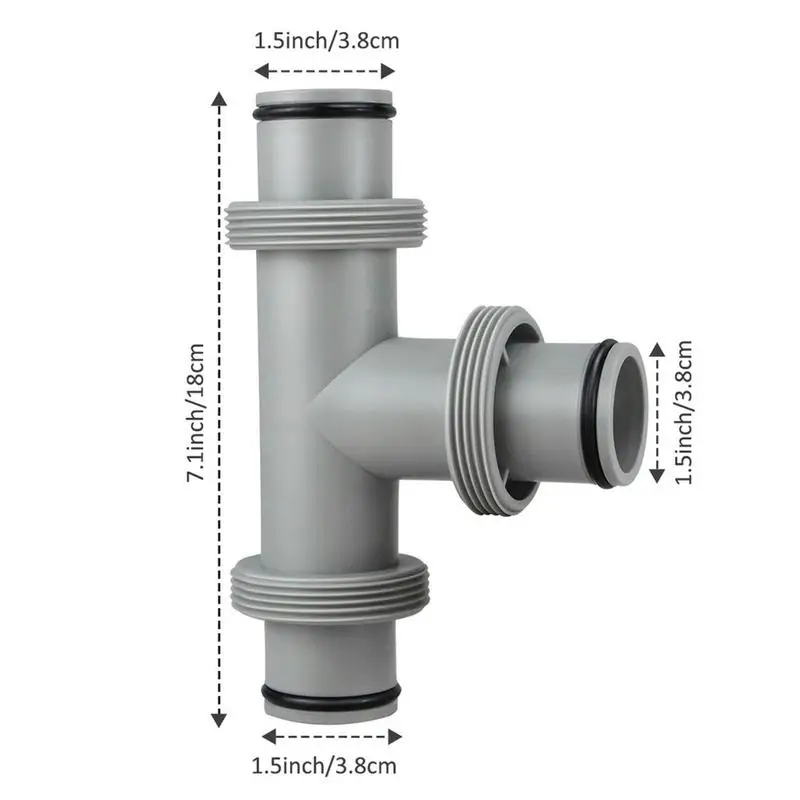 Giunto a T per tubo flessibile dell'acqua connettore di riparazione dello stantuffo del tubo flessibile facile da montare filtro a sabbia gonfiabile per piscina fuori terra