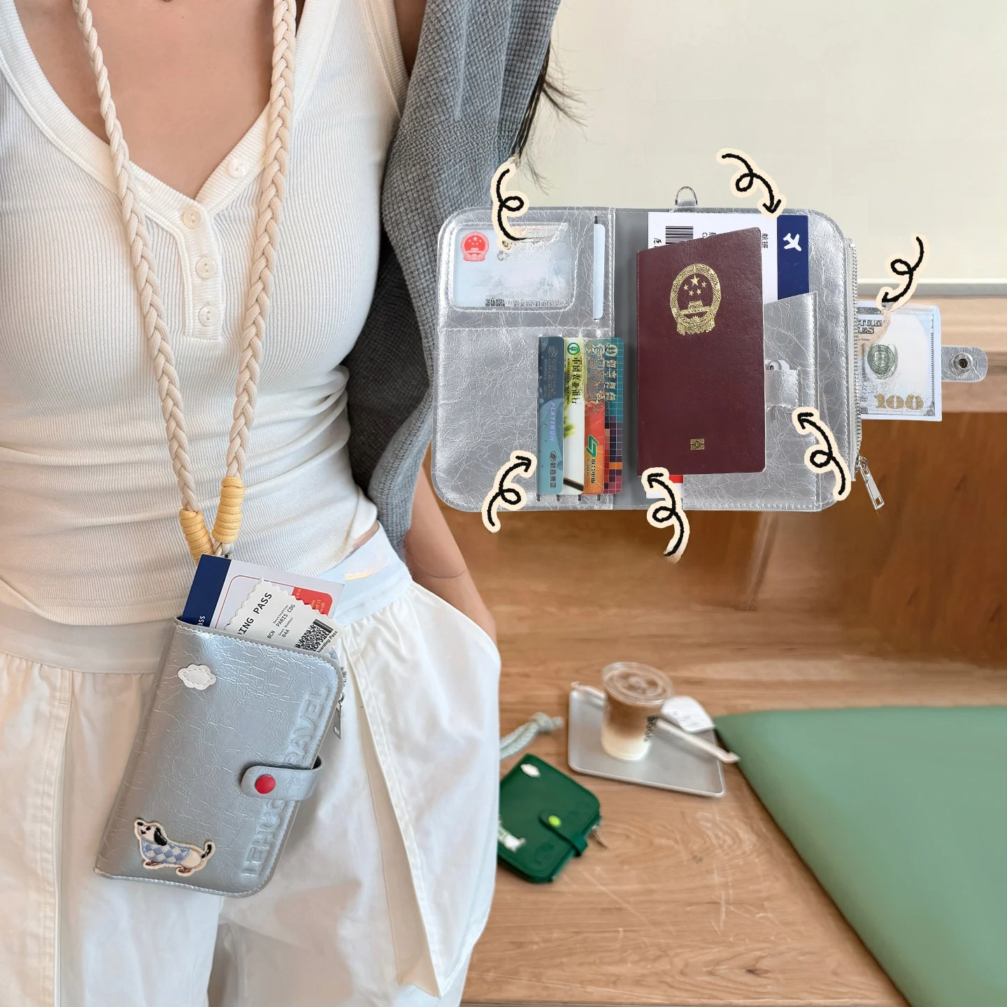 travel-passport-holder-multi-functional-portable-crossbody-document-wallet-integrated-card-bag-anti-theft-secure-storage