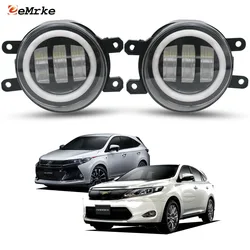 LED Anti Fog Lamp with Lens Car PTF 30W for Toyota Harrier III XU60 2013 2014 2015 2016 2017 Angel Eyes DRL Fog Driving Lights