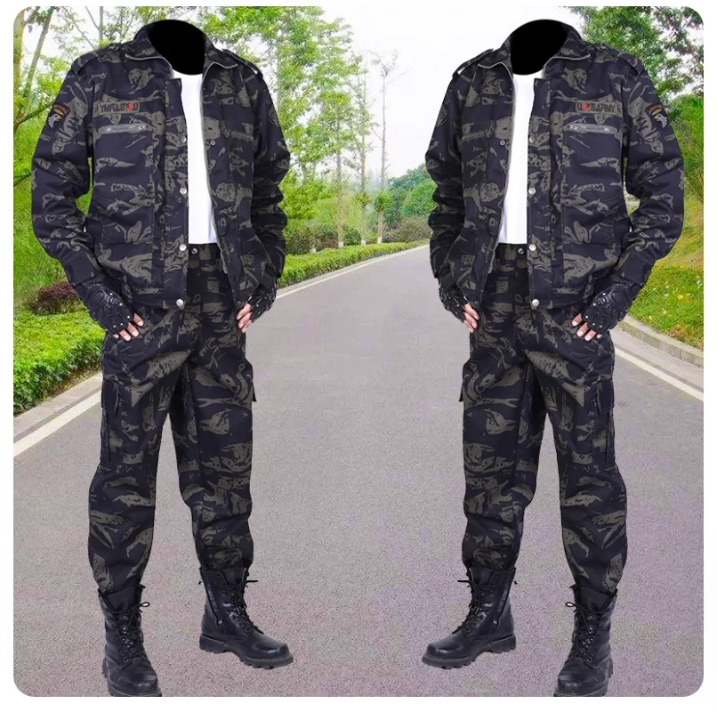 Spring and Autumn Camouflage Clothing Thickened Labor Protection Clothing Construction Work Clothing Set