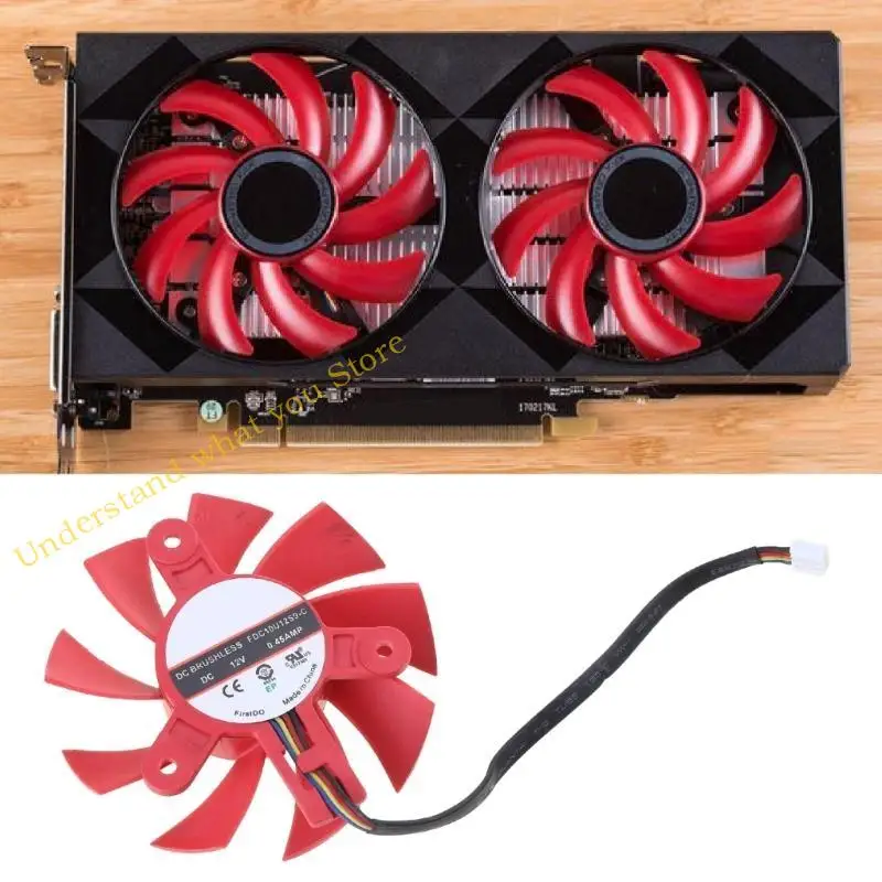 

J60A 1PC FD8015U12S 4PIN Графическая карта охлаждение VGA FAN для AMDRX570 580 12V0.5A