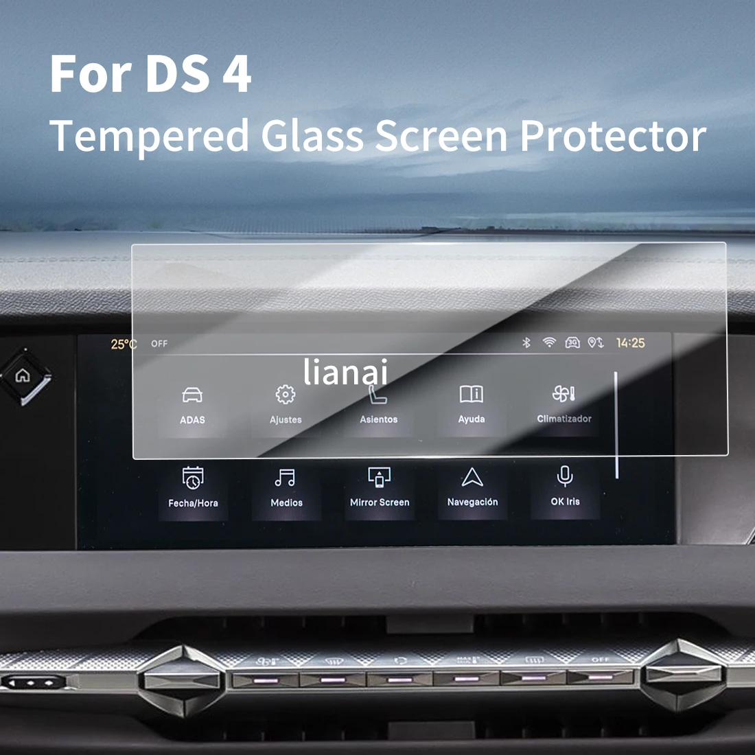 

Carplay Screen Protector Tempered Glass Protective Film Navigator Car Stickers Accessories For24 DS4