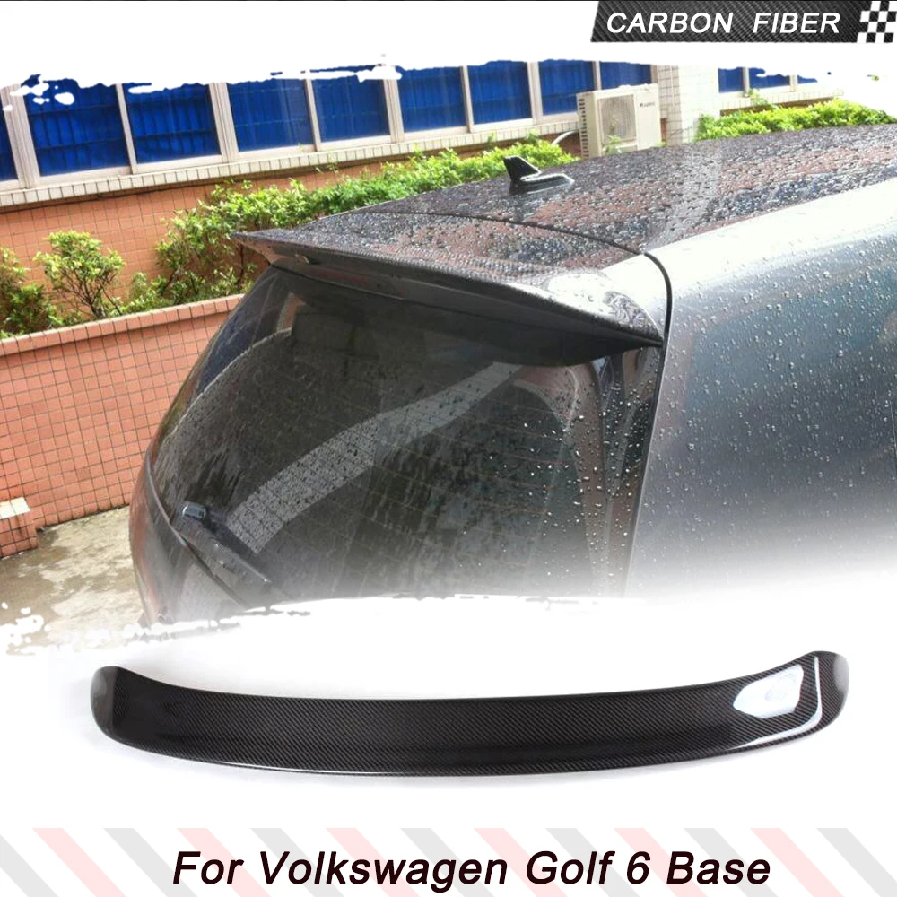 

For Volkswagen VW Golf 6 VI MK6 Base 2010-2013 Real Carbon Fiber Roof Spoiler Rear Window Lip Visor Wind Spoiler Wing