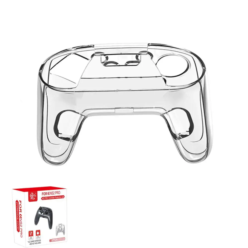 Funda protectora transparente de cristal duro para Nintendo Switch 2 pro controlador Gamepad Shell cubierta protectora de piel