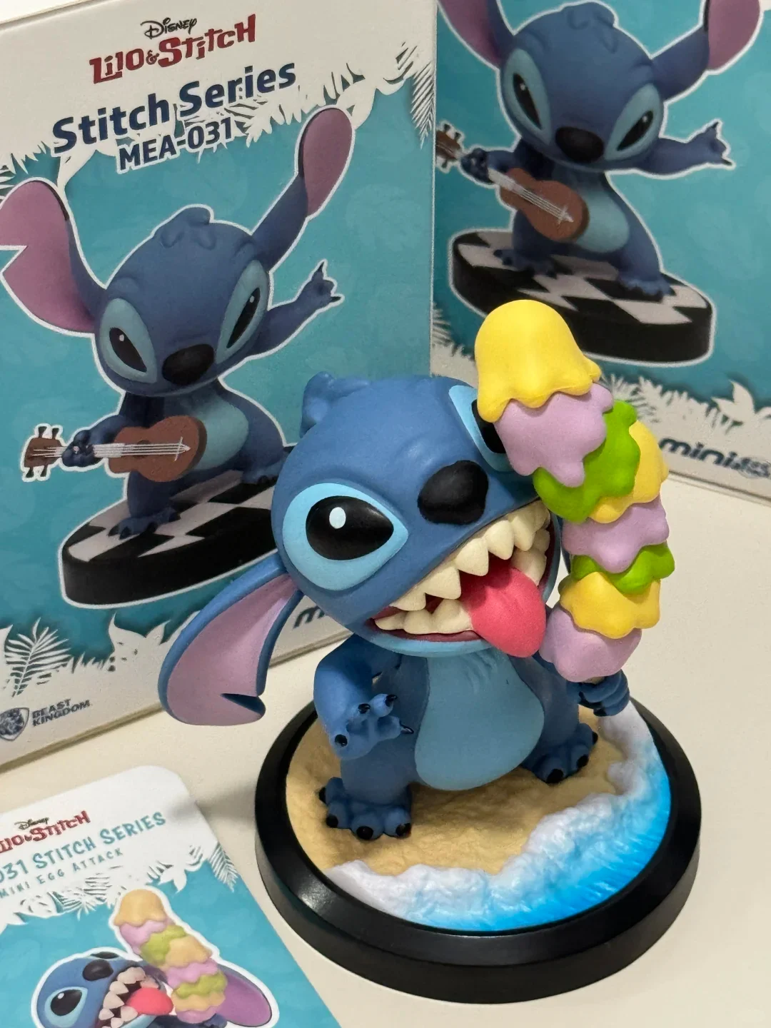 

New Anime Blind Box Summer Style Stitch Angel Skateboarding Guitar Sports Stitch Doll Model Ornament Toy Birthday Gift