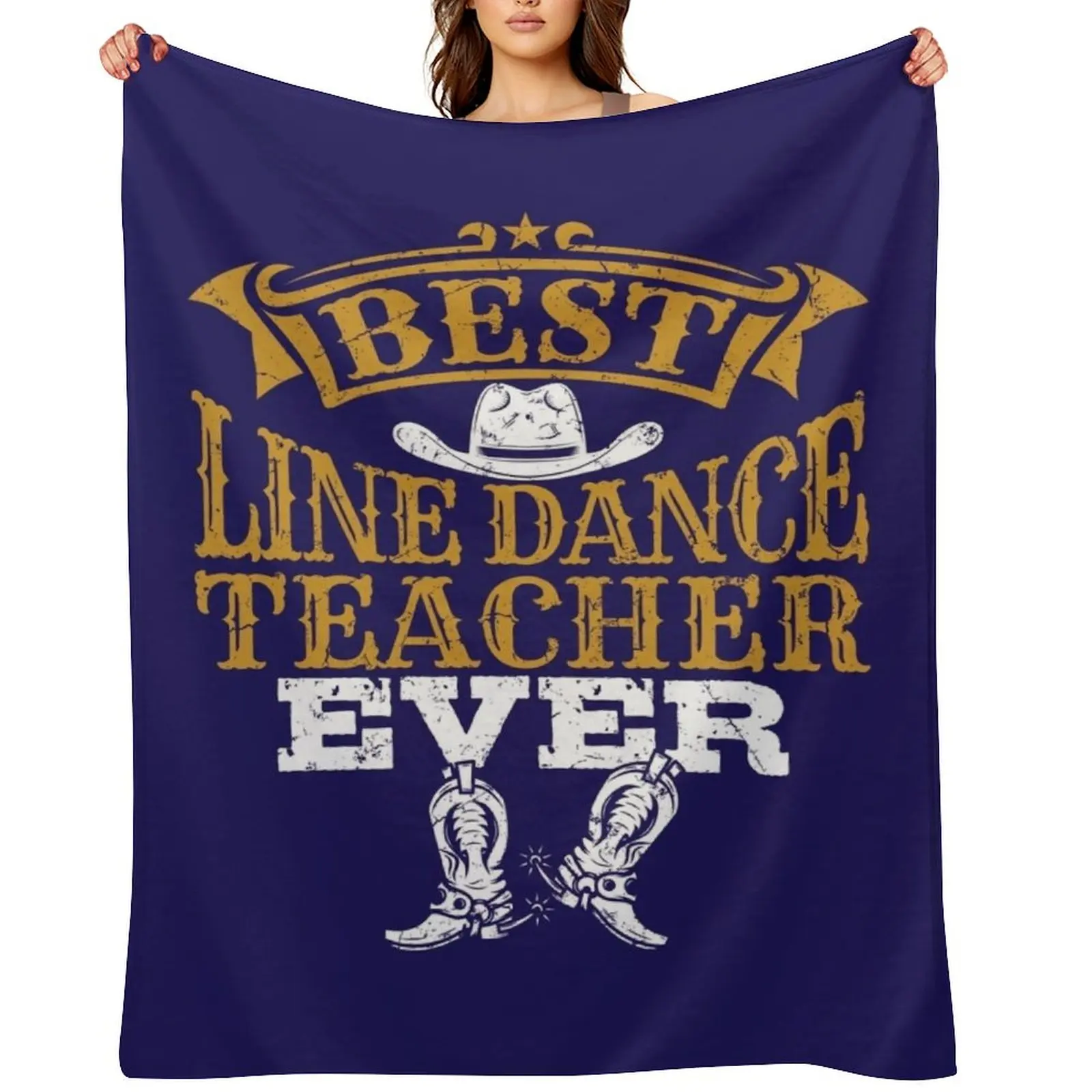 

Best Line Dance Teacher Ever Throw Blanket Vintage Kid'S Bed covers Winter beds Blankets