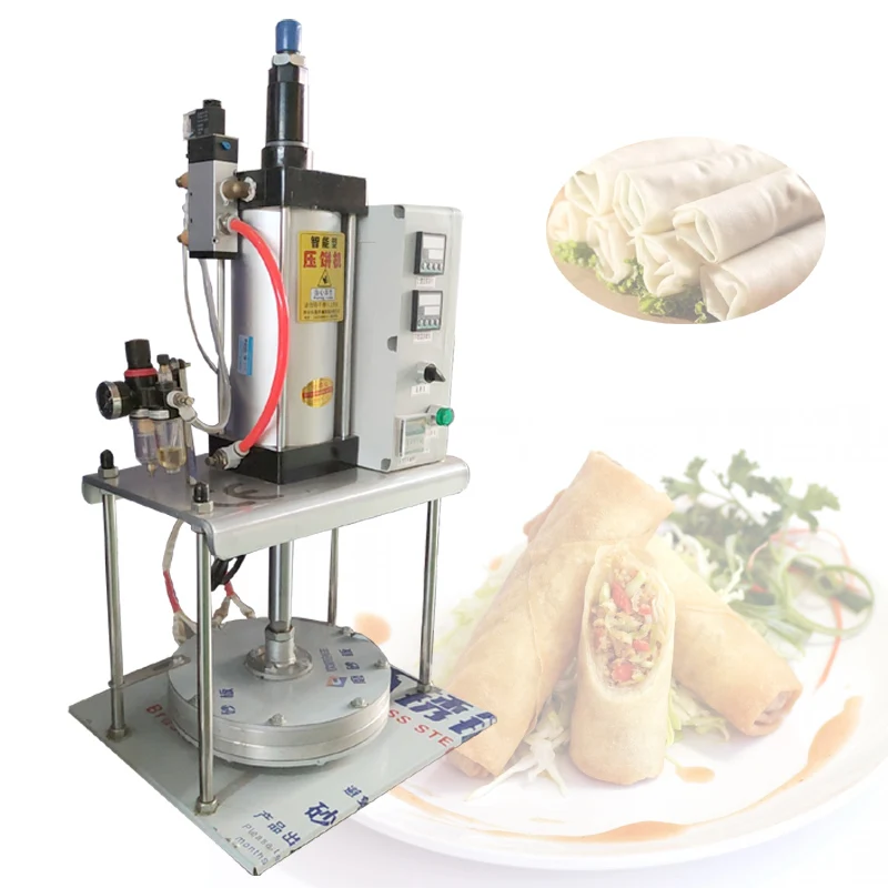 

Pneumatic Dough Press Machine Tortilla Press Machine Commercial Spring Rolls Pressing Machine Pancake Sheeter Machine