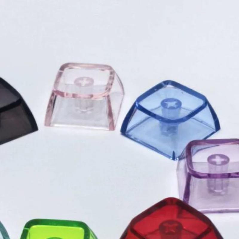 10Pcs Crystal PC XDA Keycap Gamer Mechanical Keyboard Transparent Clear Key Caps Cross-shaped Mechanical Keycaps