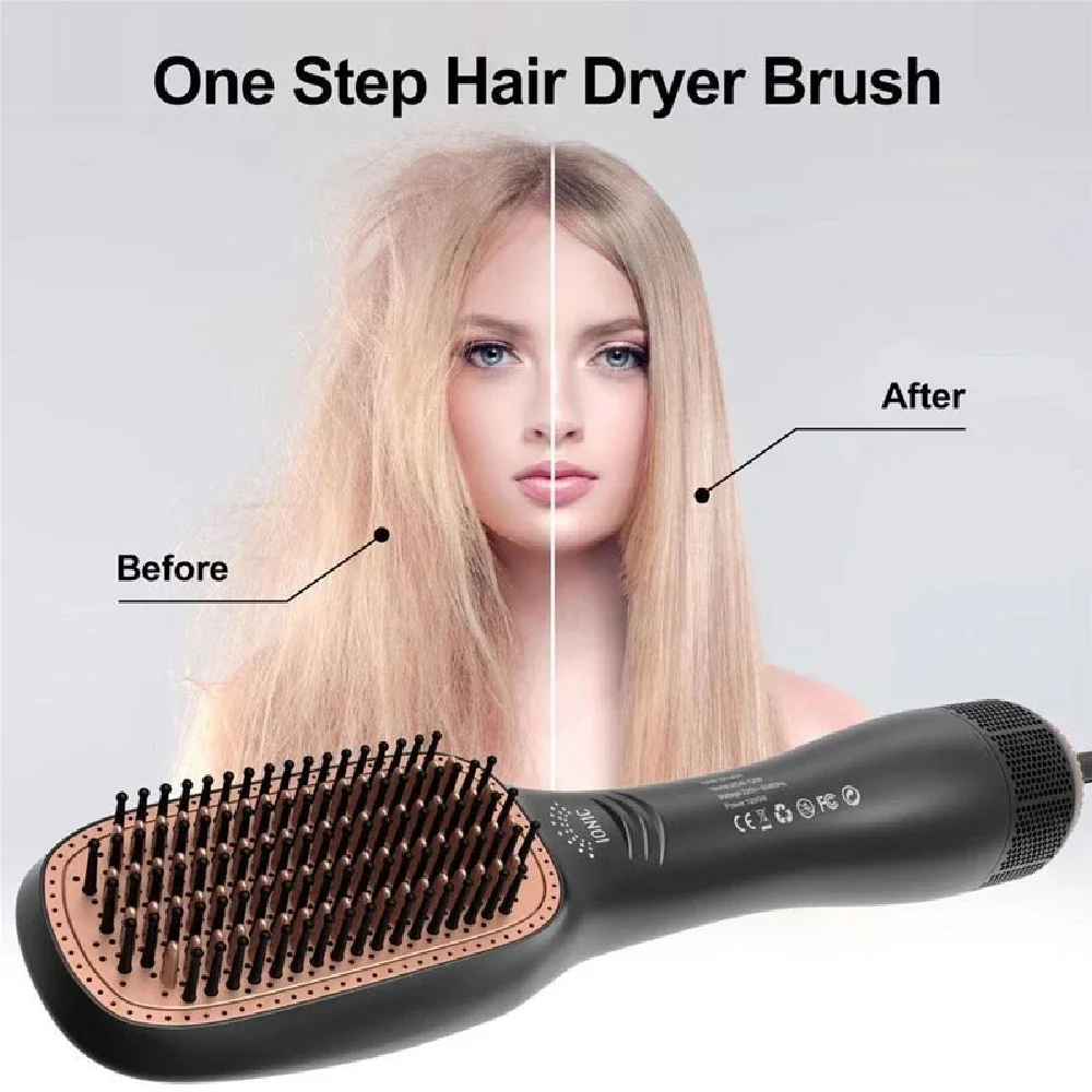 1PCS 3 in 1 Hair Dryer Brush Professional 1200W Powerful Ceramic Tourmaline 3 Heat Settings One Step Hair Dryer and Styler