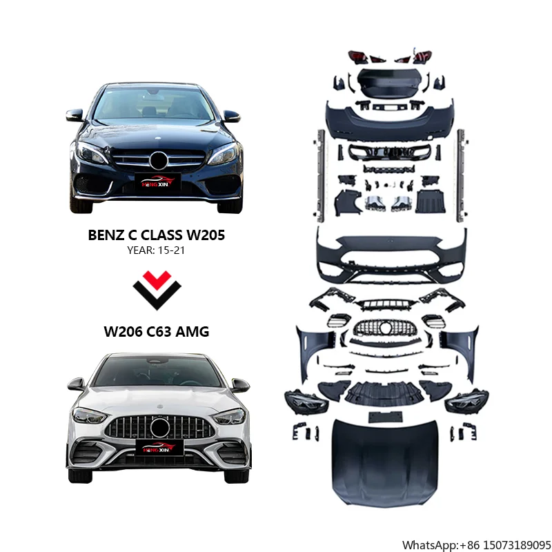 

Новый Hengxin для W222 S-Class C-Class G-Class 2014-2017 подтяжка лица до 2020 S63 Bodykit передний/задний бампер, болт на крыле