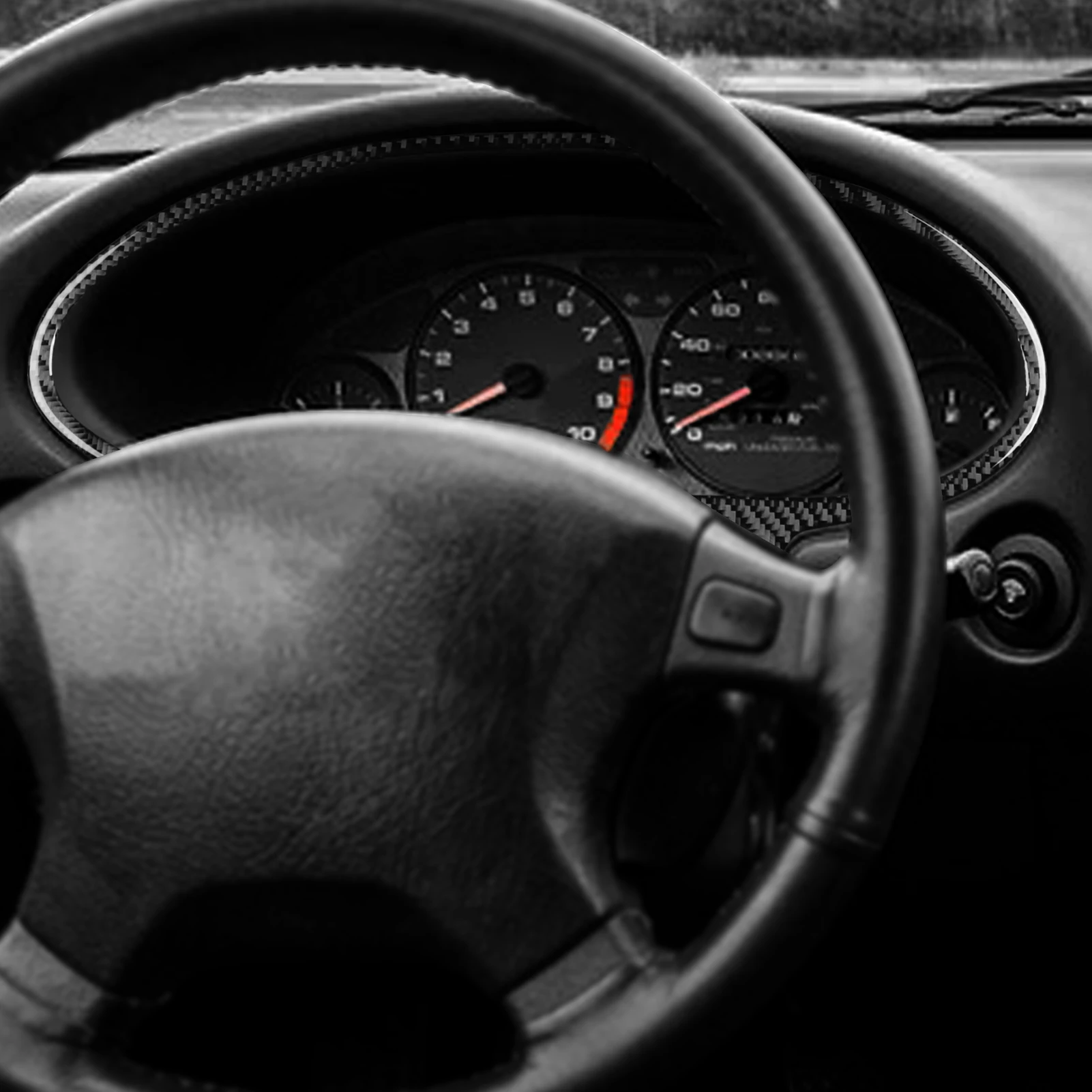 For Acura Integra 1994-2001 Real Carbon Fiber Stickers Instrument Speedometer Frame Panel Car Accessories Interior decorative