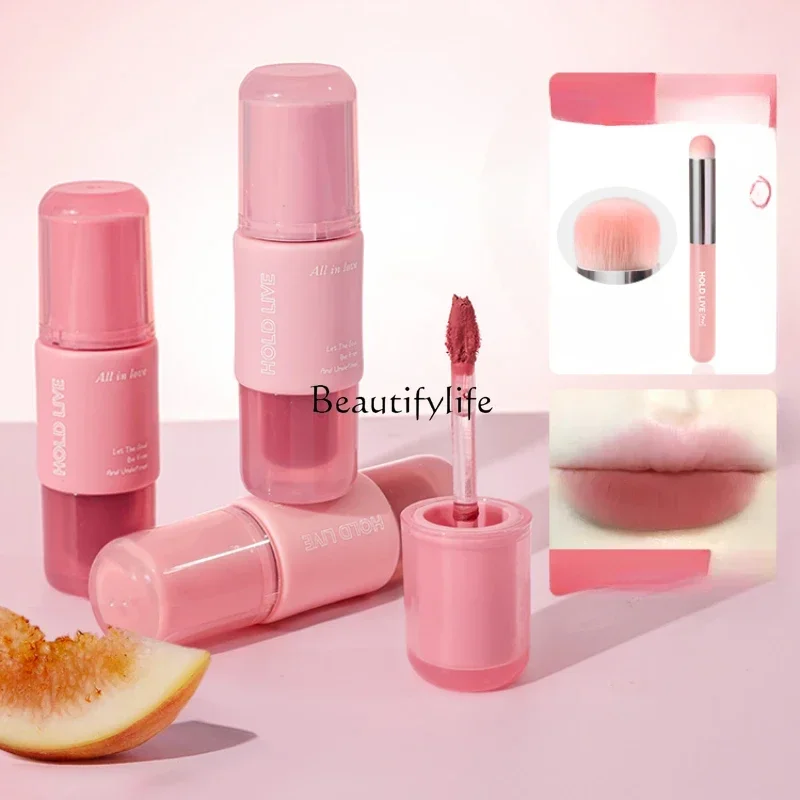 

Small Pink Frozen Lip Lacquer Matte Finish Lipstick Autumn and Winter Pink Lip Mud White Student No Stain on Cup