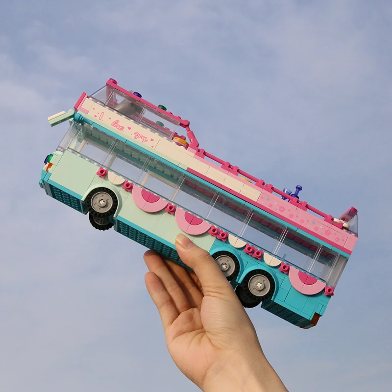 Romantische Bruiloft Huis Prinses Droom Bus Vrienden Architectuur Bouwstenen Street View Kits Educatief Meisjes Speelgoed ﻿