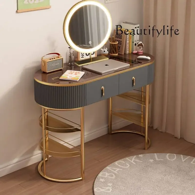 

YY Makeup Luxury Organizer Dresser Storage Bedroom European Modern Dressers Mirrors Drawer Lounge Table De Coiffeuse Furniture