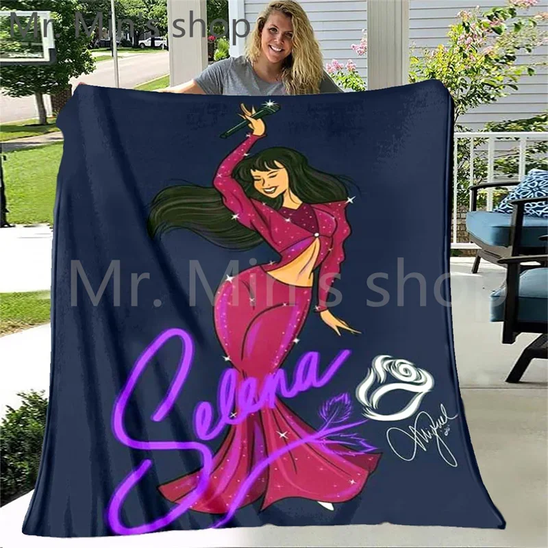 Selena Quintanilla Blanket Sherpa Microfiber Lightweight Plush blanket for Couch Bed Sofa Car Kids Adults throw blanket